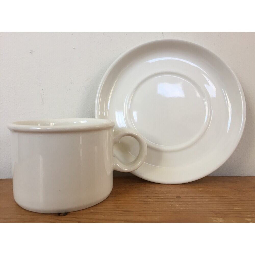 Single Vtg 1970s Wedgwood Stonehenge Midwinter Ceramic Tea Coffee Mug Saucer Set